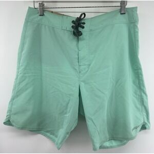 Patagonia Board Shorts Tagged 33 Measure 34 9.5" Inseam Aqua Sea Foam Mens